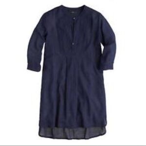 J CREW Tunic Top Blouse Size Medium Navy Blue